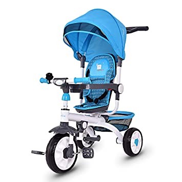 Amazon.com: Costzon 4 in 1 Kids Tricycle Steer Stroller Toy Bike w ...