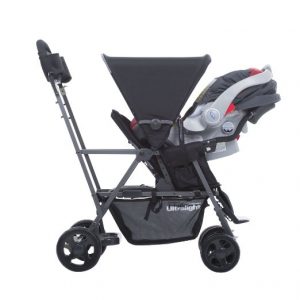 Double Stroller with Car Seat | Joovy Caboose Ultralight Graphite ...