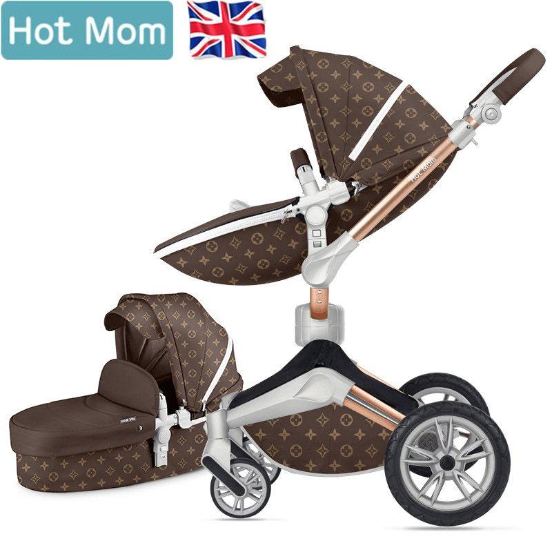 Lv Pattern Luxury 2 in 1 Stroller 360 Degree Light Folding ...